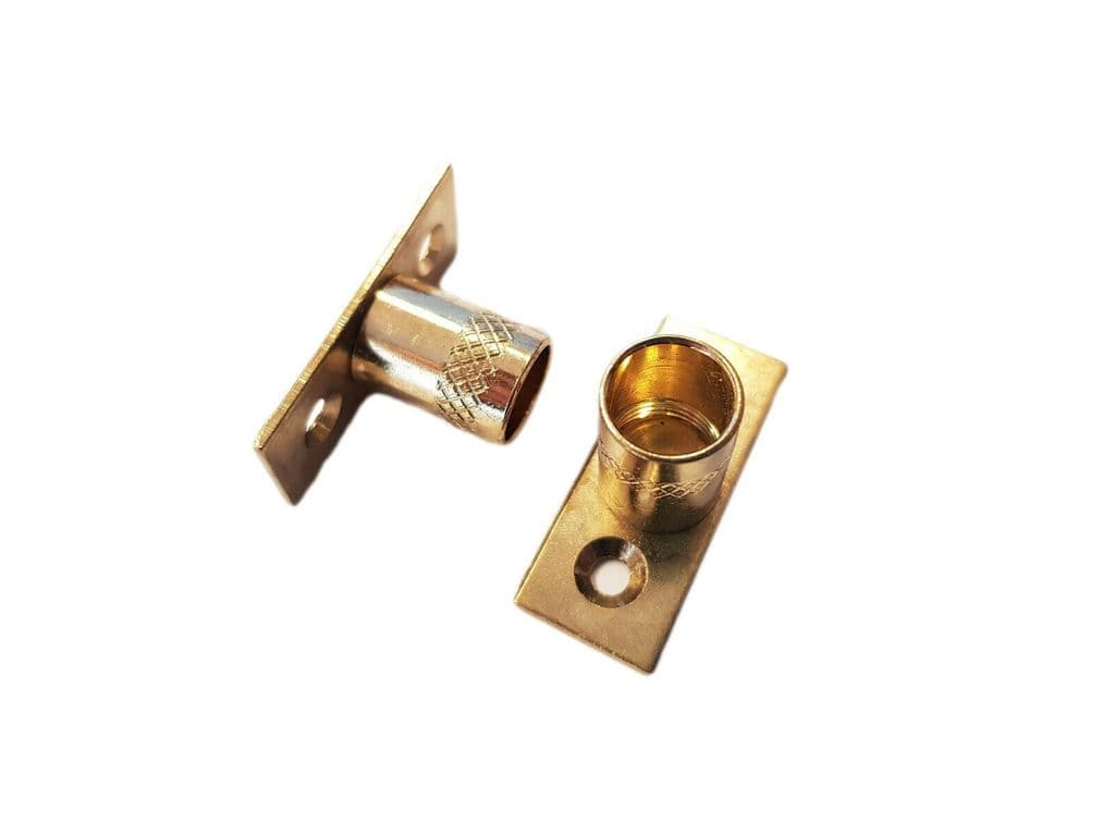 2 Brass Curtain Rod Recess Brackets 10mm Pole Support Brackets Net